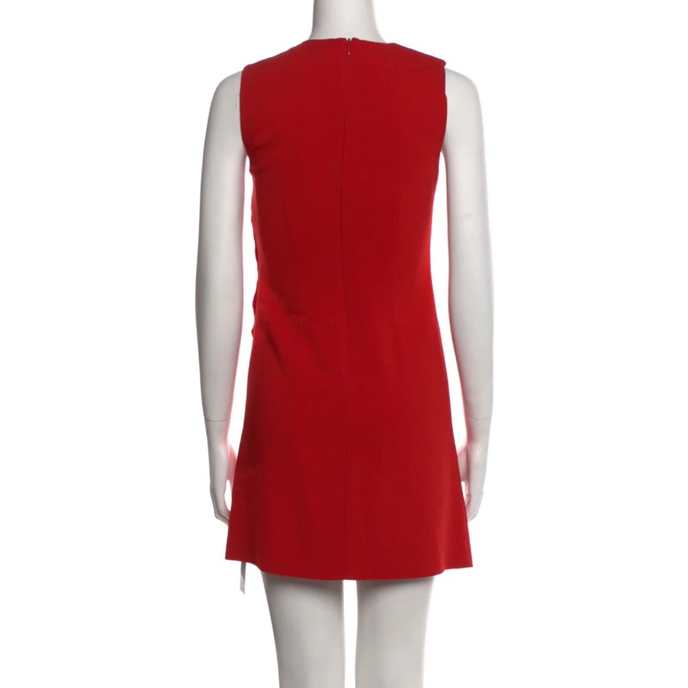 A.L.C Clarence Sleeveless Ruffle Dress in Tomato Red - size 0 - Image 4