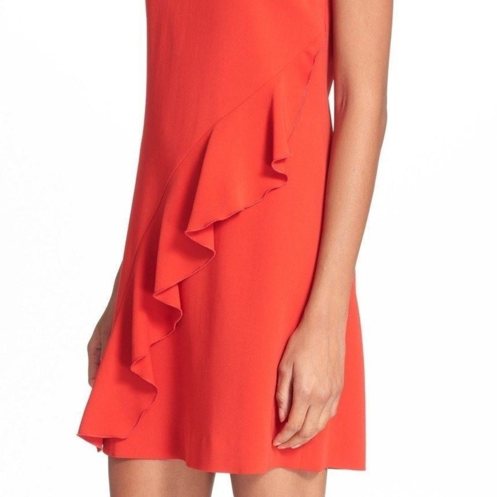 A.L.C Clarence Sleeveless Ruffle Dress in Tomato Red - size 0 - Image 5