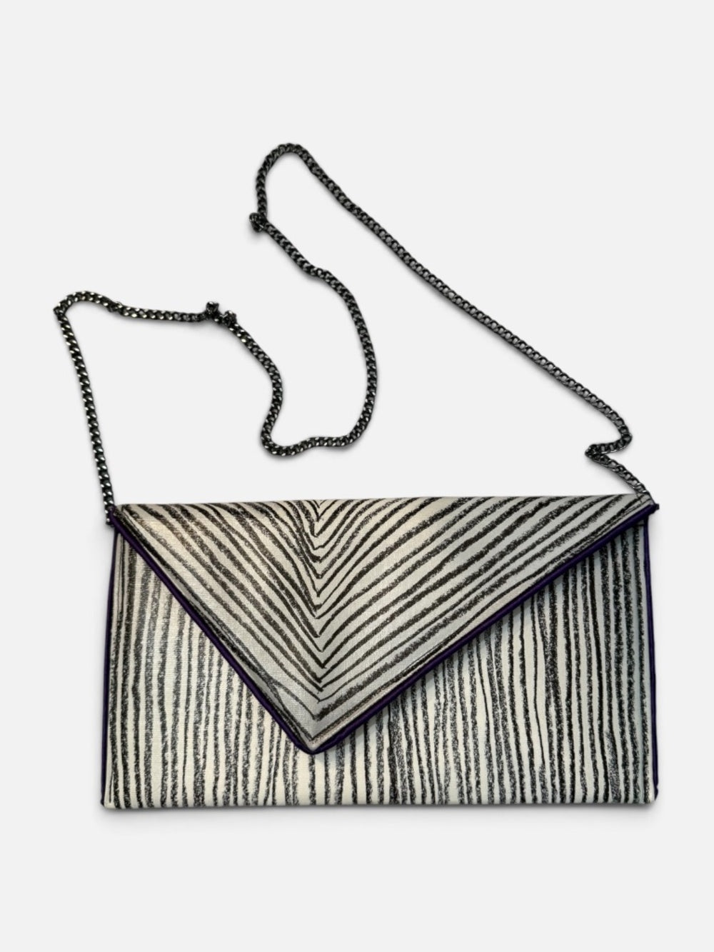 Kent Stetson "zebra" Envelope Clutch / Crossbody - Handmade USA 🌟 - Image 1