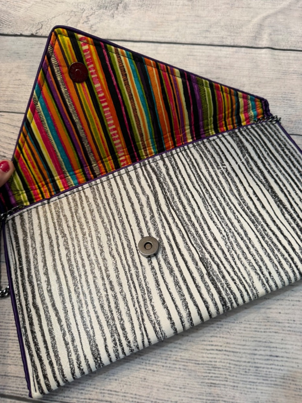 Kent Stetson "zebra" Envelope Clutch / Crossbody - Handmade USA 🌟 - Image 2