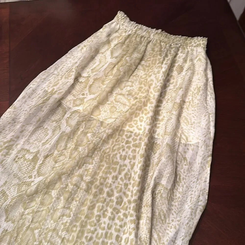 NEW ALLSAINTS Clara Noche Pleated Midi Skirt - size 10