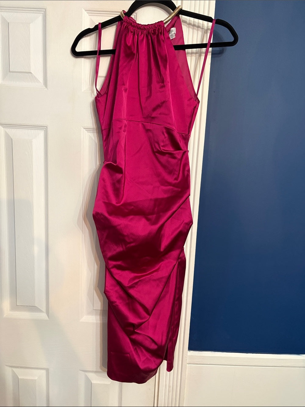 Cache Satin Halter Midi Dress - size 2 - Image 3