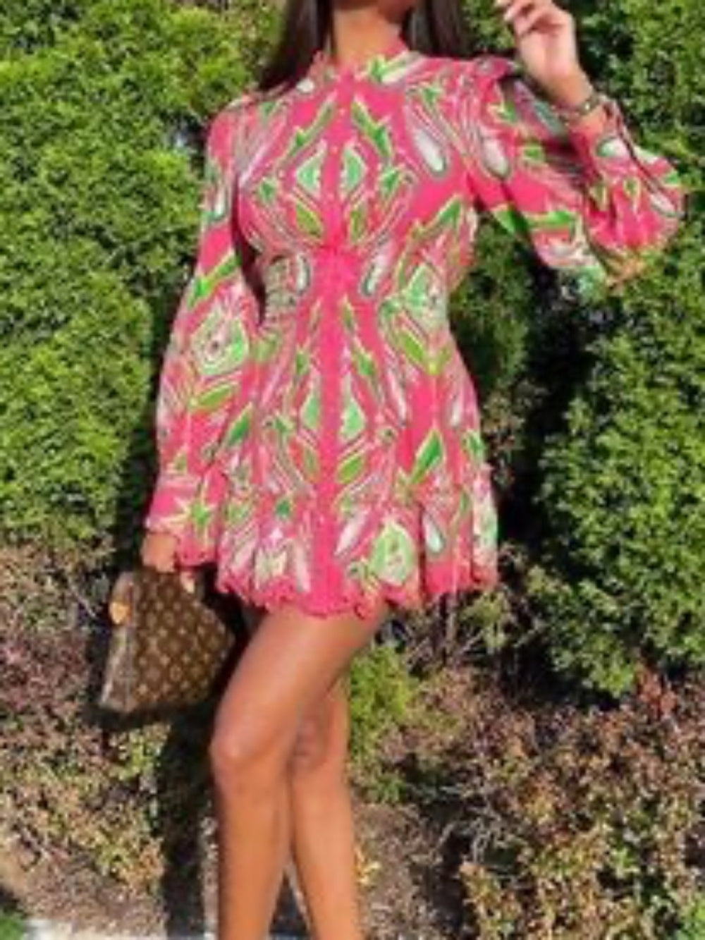 Hemant & Nandita Printed Mini Dress - size M - Image 5