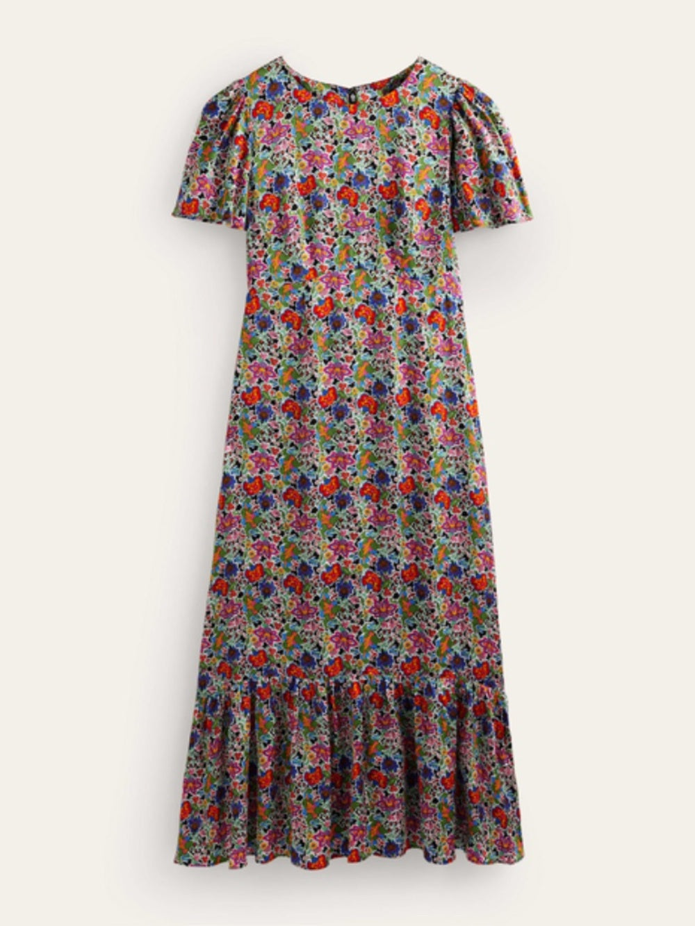 BODEN Tiered Flutter Tea Dress Multi, Carnation Garden - size 6 - NWT - Image 1