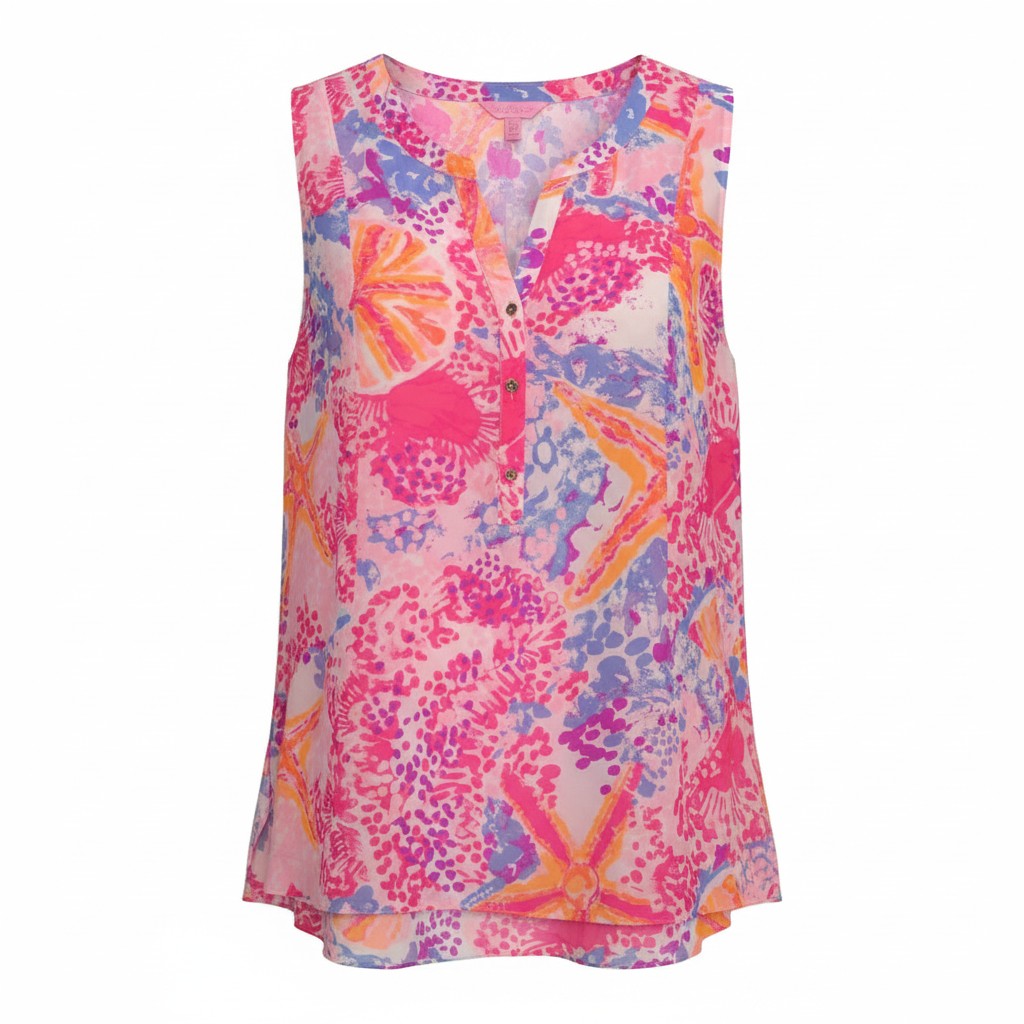 Lilly Pulitzer Silk Kery Top - L - Image 1