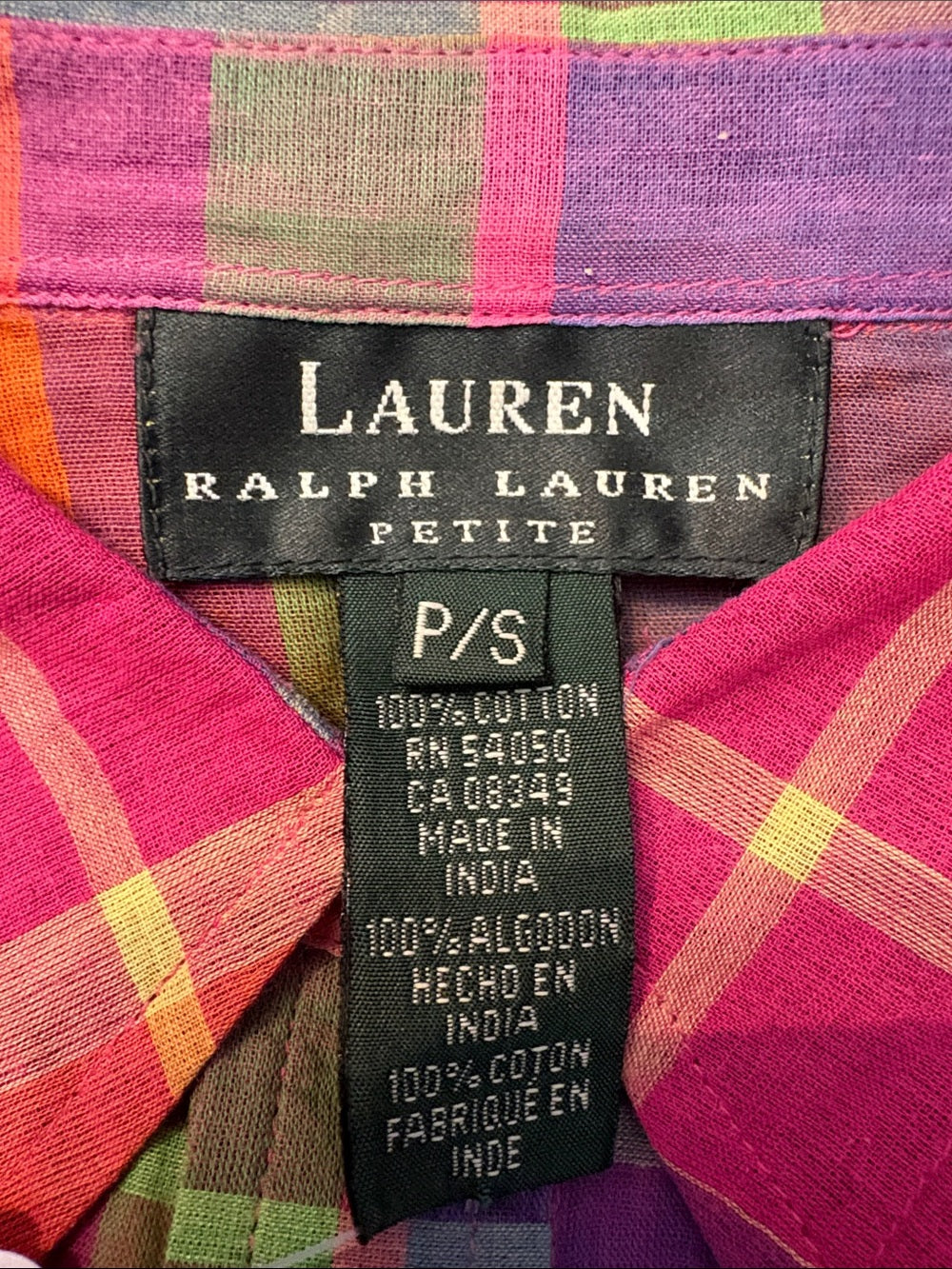 Ralph Lauren Plaid Cotton Shirt - size small petite 🌟 - Image 2