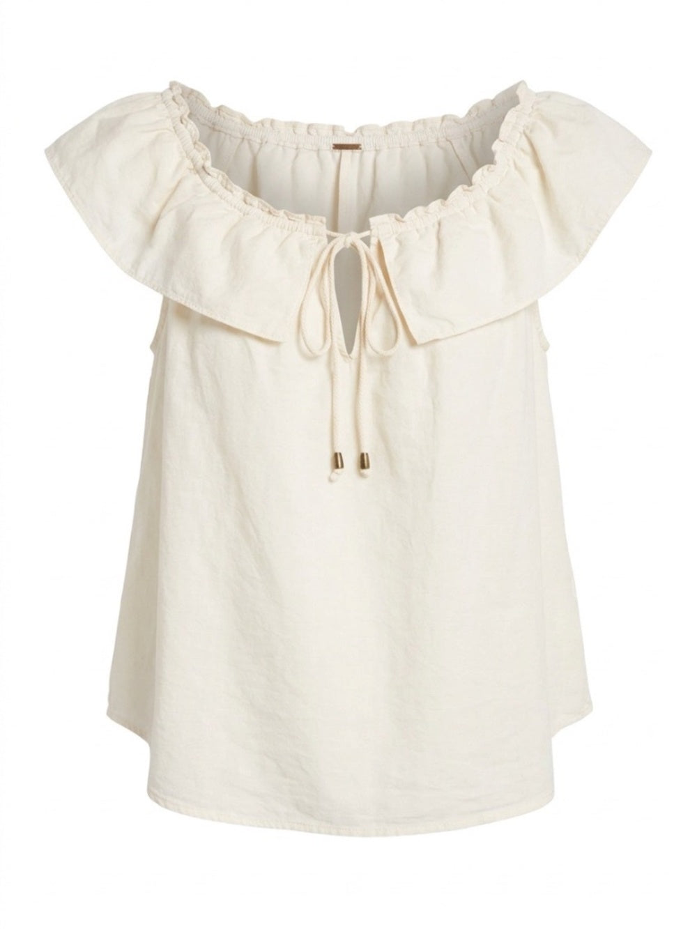 Free People Far Out Ruffle Poplin Top - size XS 🌟 - Image 1
