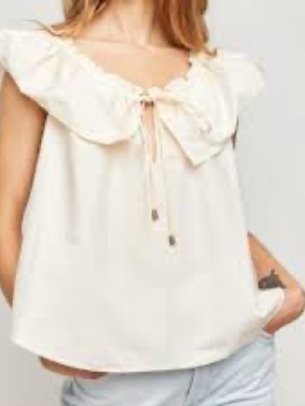 Free People Far Out Ruffle Poplin Top - size XS 🌟 - Image 2