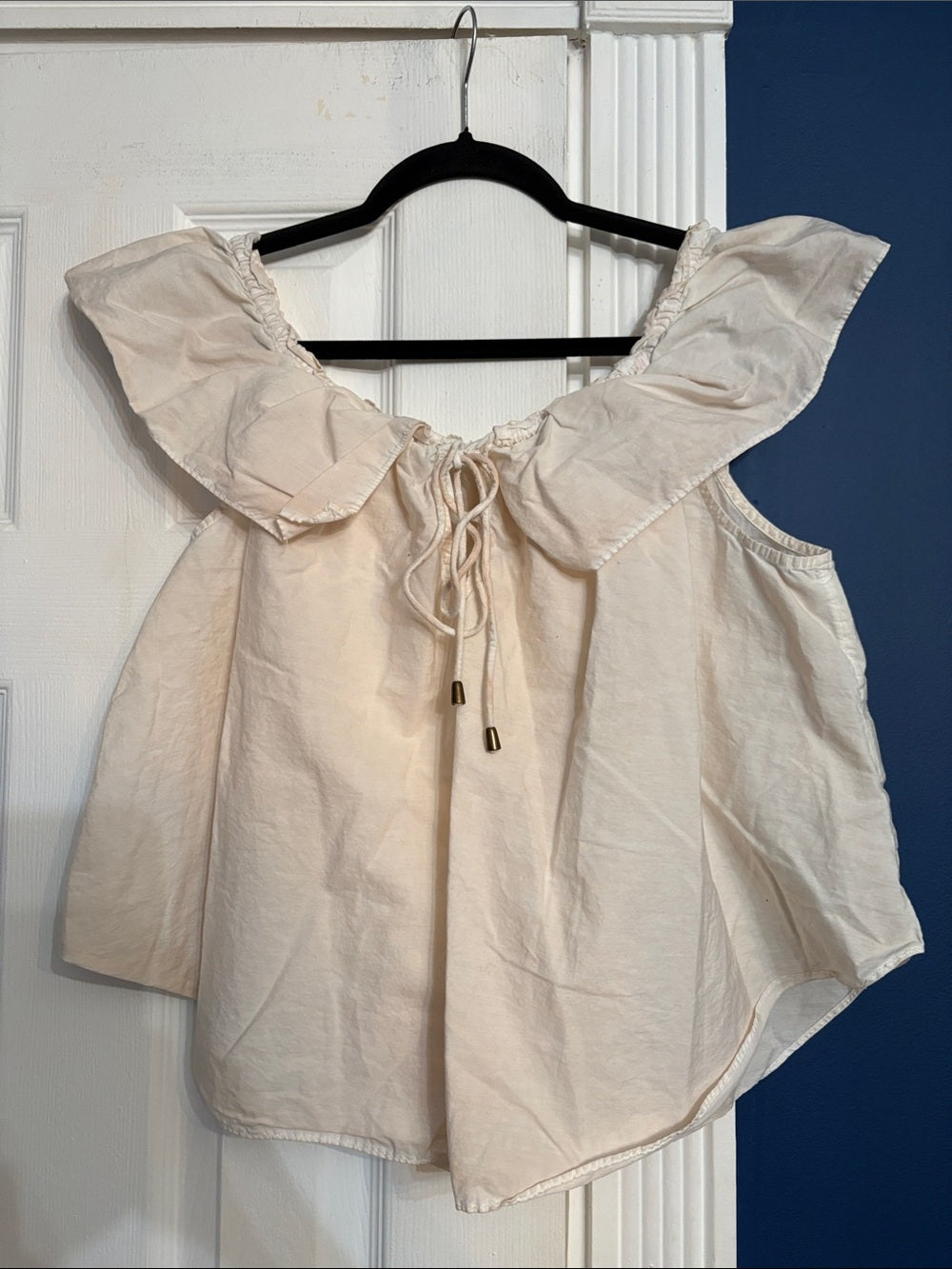 Free People Far Out Ruffle Poplin Top - size XS 🌟 - Image 7
