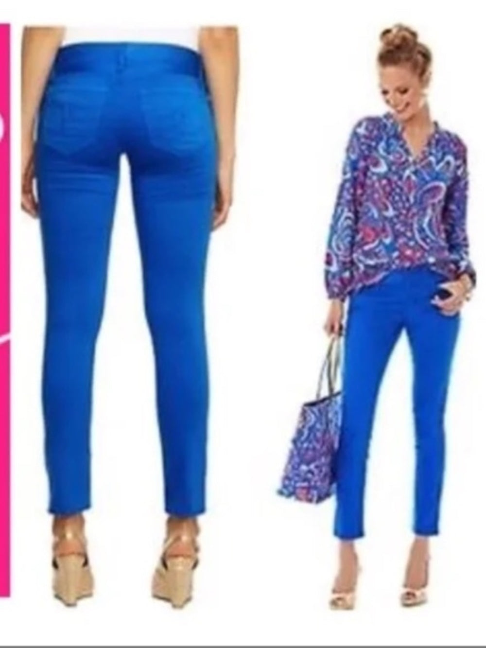LILLY PULITZER WORTH SKINNY MINI BREWSTER BLUE - size 8 - Image 3