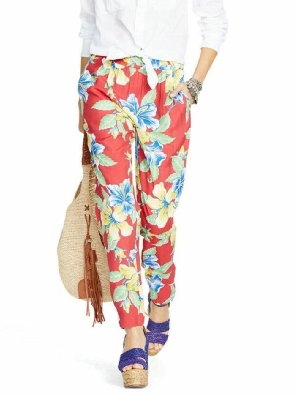 Polo Ralph Lauren Hawaiian Floral Tropical Pants - size 10 - Image 2