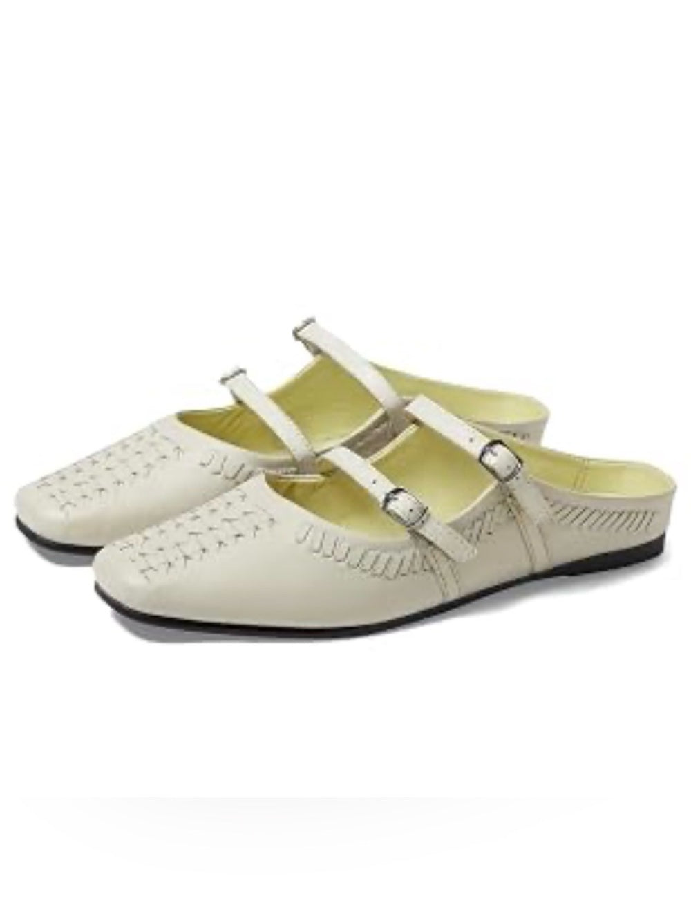 Free People Diana Double Strap Flat Bone - size 39 (US 8.5) - NEW 🌟 - Image 1