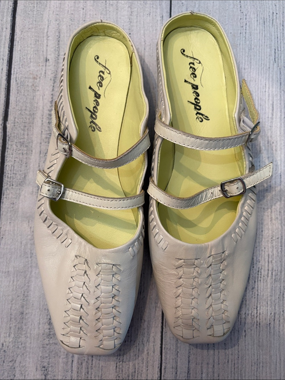 Free People Diana Double Strap Flat Bone - size 39 (US 8.5) - NEW 🌟 - Image 3