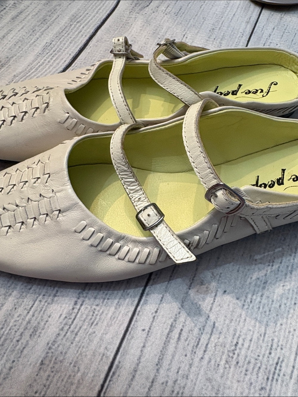 Free People Diana Double Strap Flat Bone - size 39 (US 8.5) - NEW 🌟 - Image 5