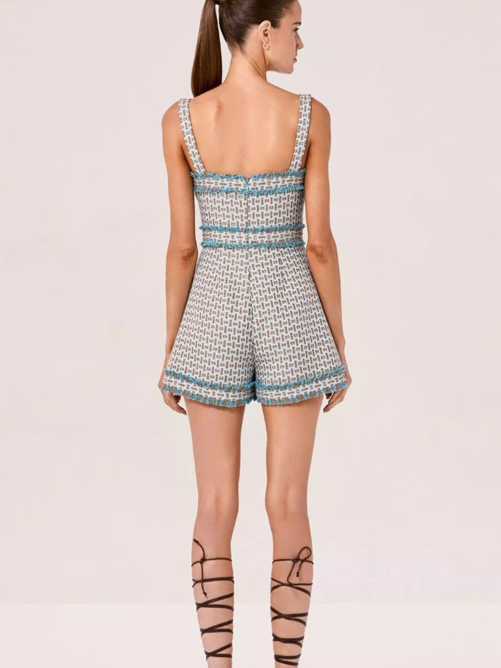 Alexis Blaine Tweed Romper - M - Image 2