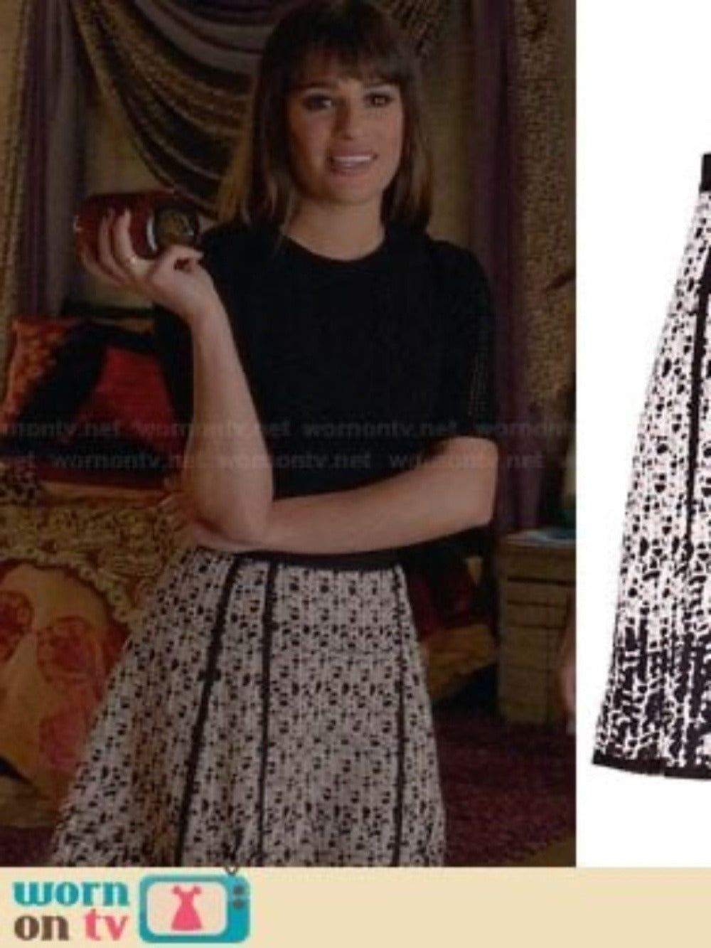 Marc by Marc Jacobs Geometric Print A-Line Silk Skirt - size 0 - Image 2