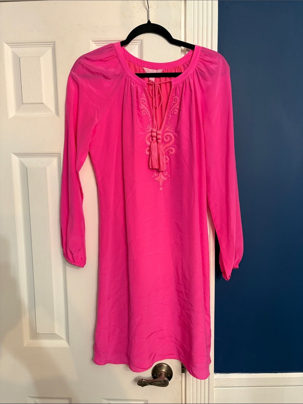LILY PULITZER ROSLYN SILK SHIFT DRESS - size M - Image 4