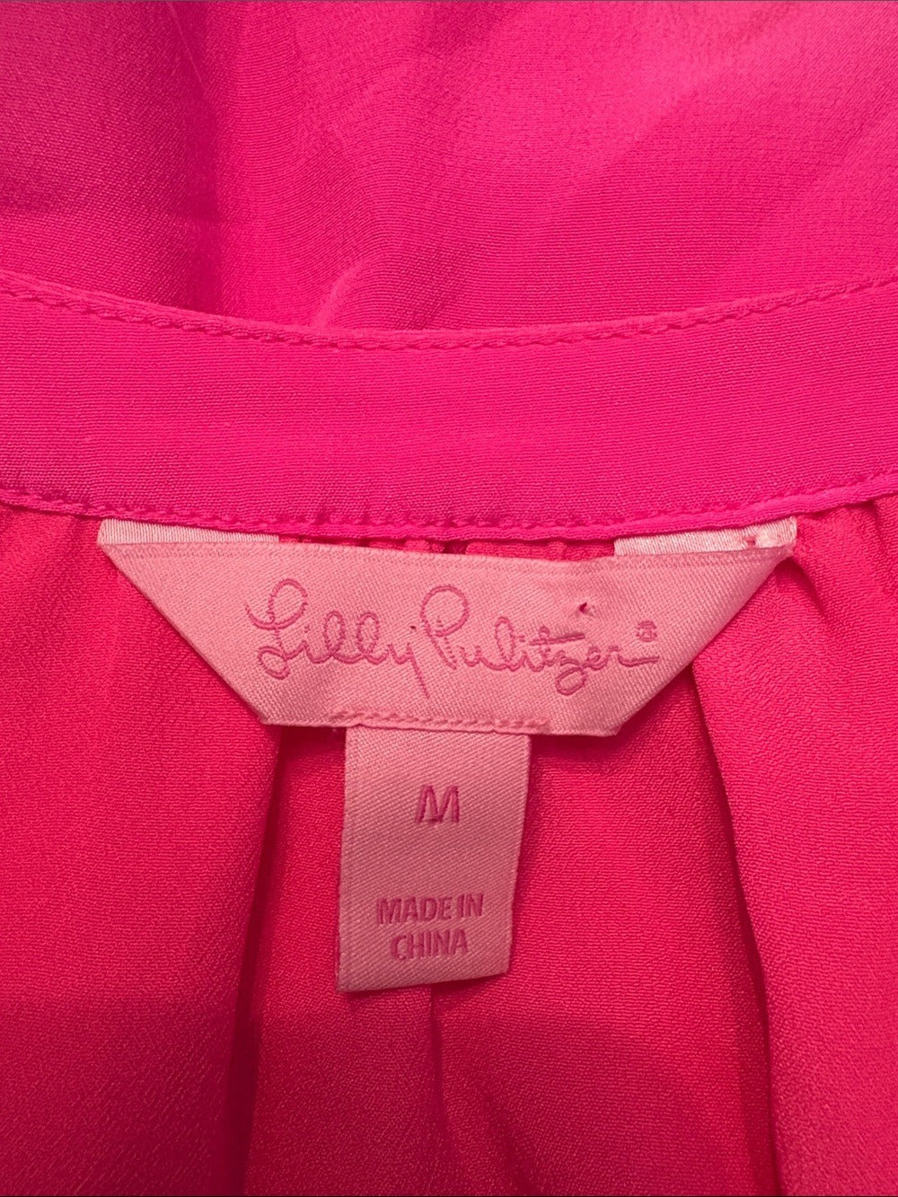 LILY PULITZER ROSLYN SILK SHIFT DRESS - size M - Image 3