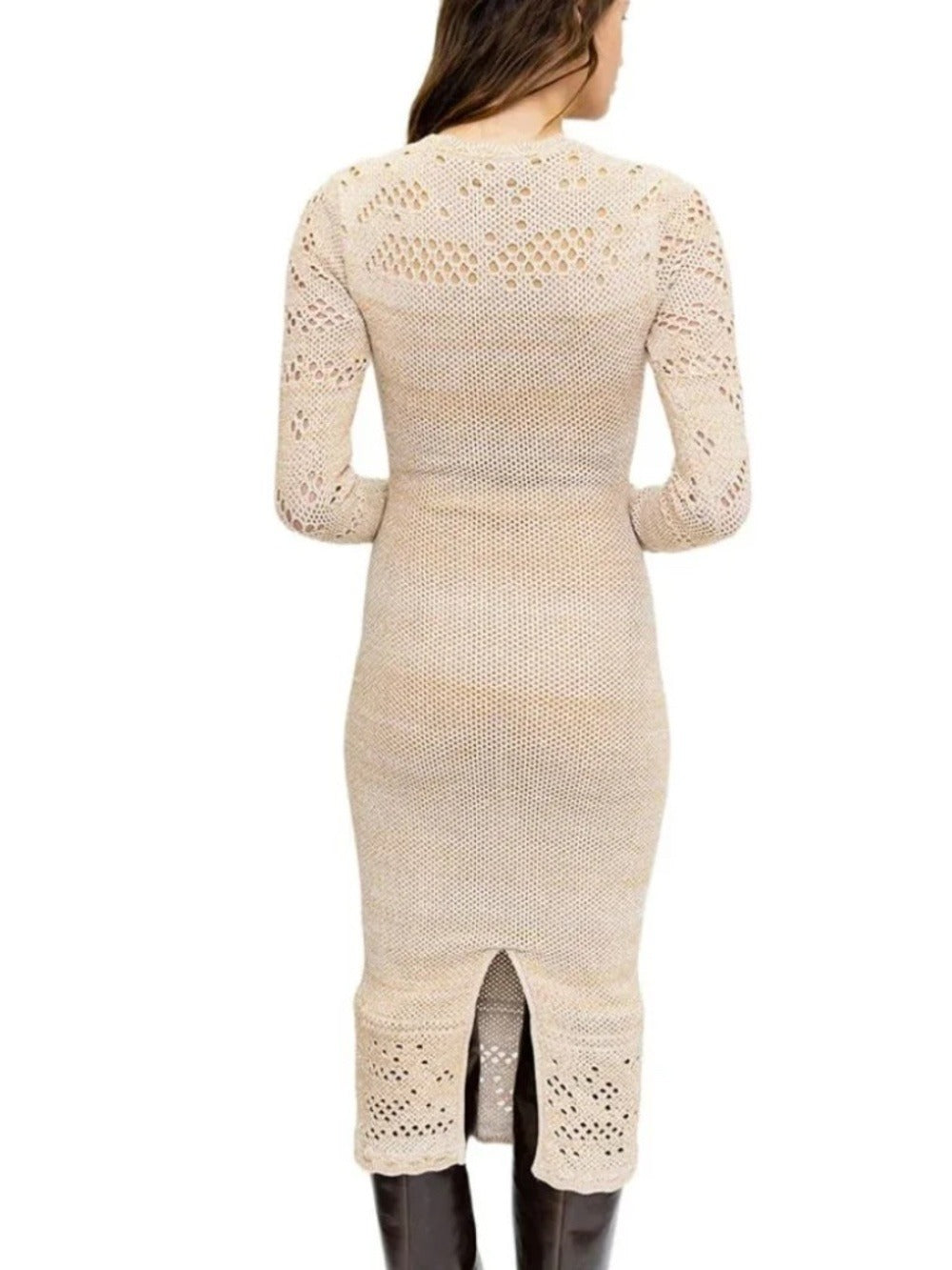 TORN BY RONNY KOBO Celeste Dress Open Knit Midi Dress - size M 🌟 - Image 4