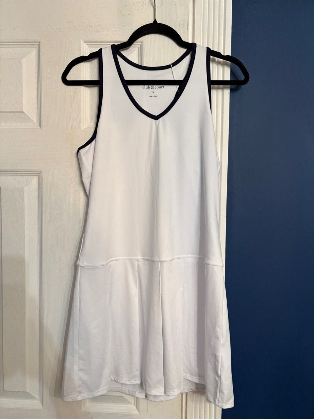 Club & Court White Tennis Kelly Dress with Navy Trim - size M - NWT 🌟 - Image 3