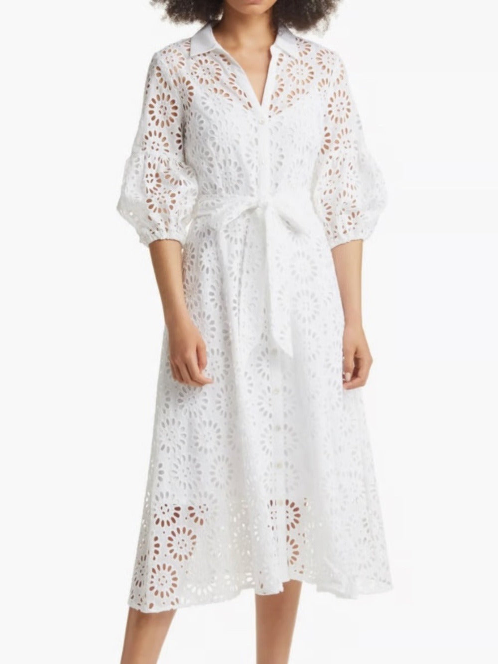 Lilly Pulitzer Mialynn Midi Eyelet Shirt - size 6 🌟 - Image 3