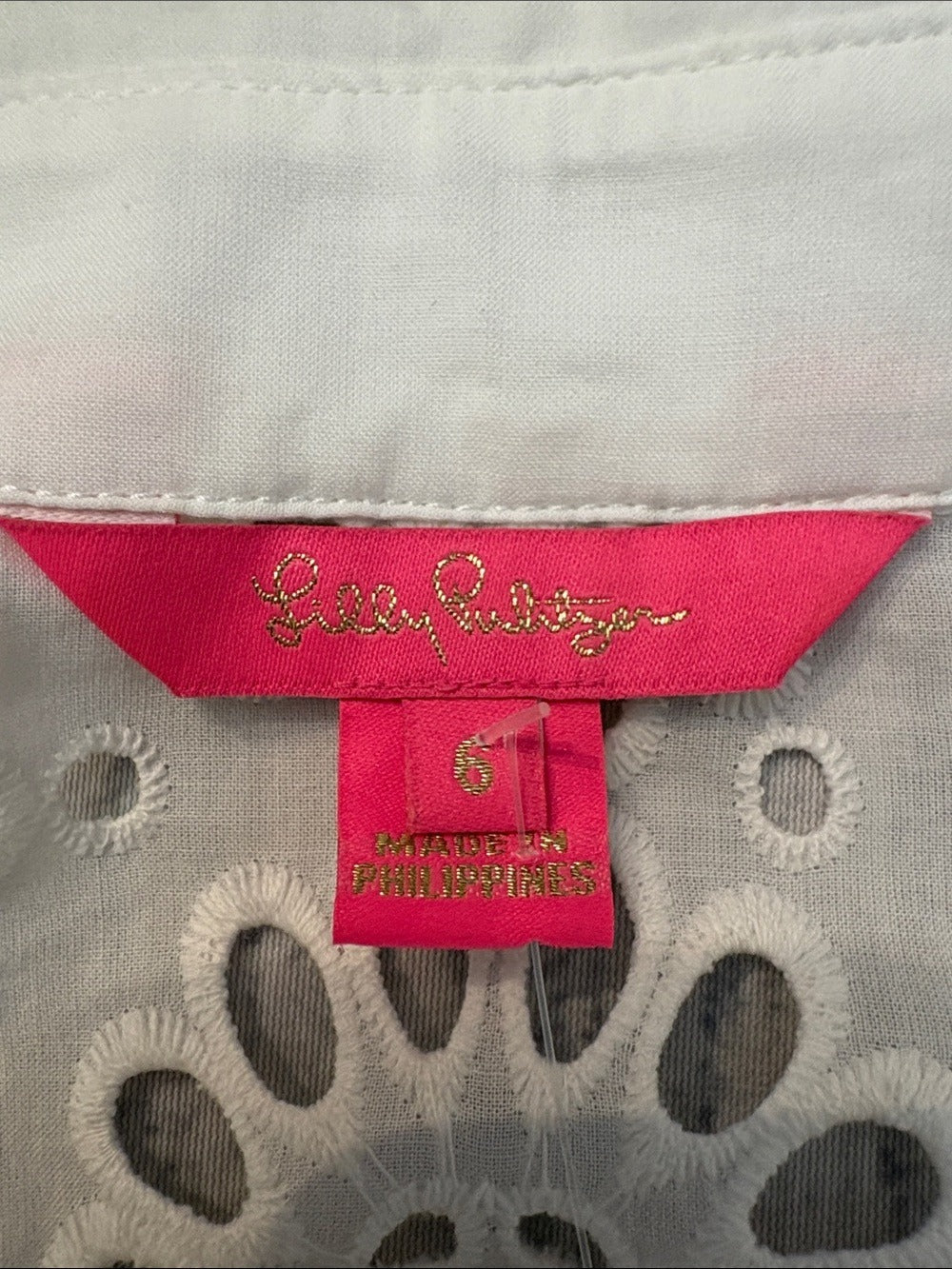 Lilly Pulitzer Mialynn Midi Eyelet Shirt - size 6 🌟 - Image 5