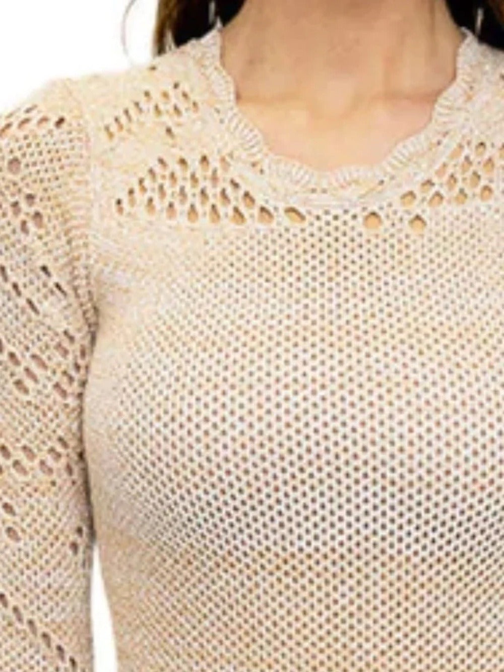 TORN BY RONNY KOBO Celeste Dress Open Knit Midi Dress - size M 🌟 - Image 5