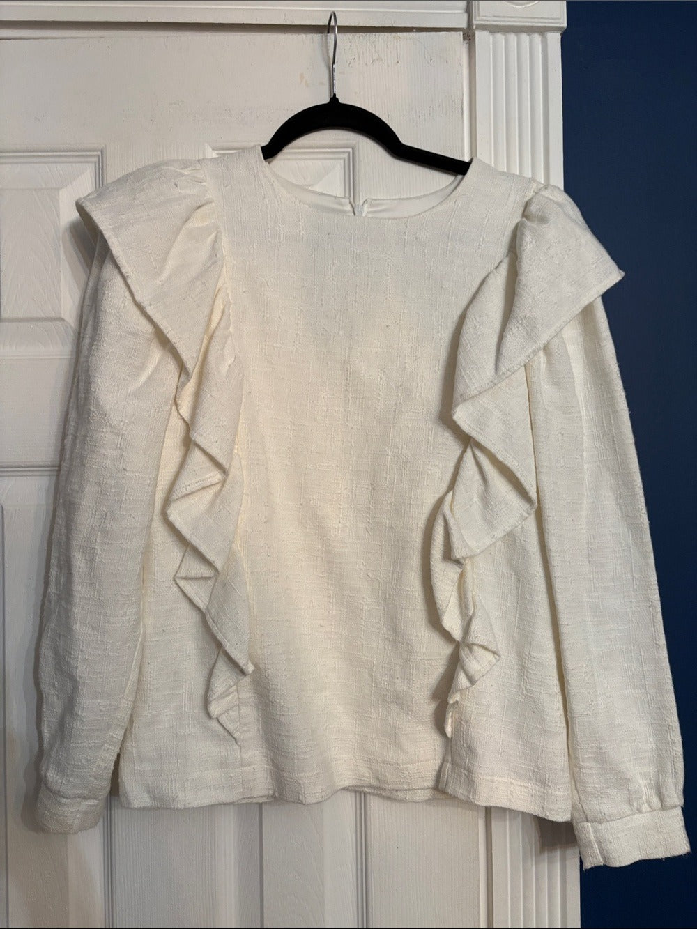 Maison Guillemette ivory ruffle blouse - size small 🌟 - Image 3