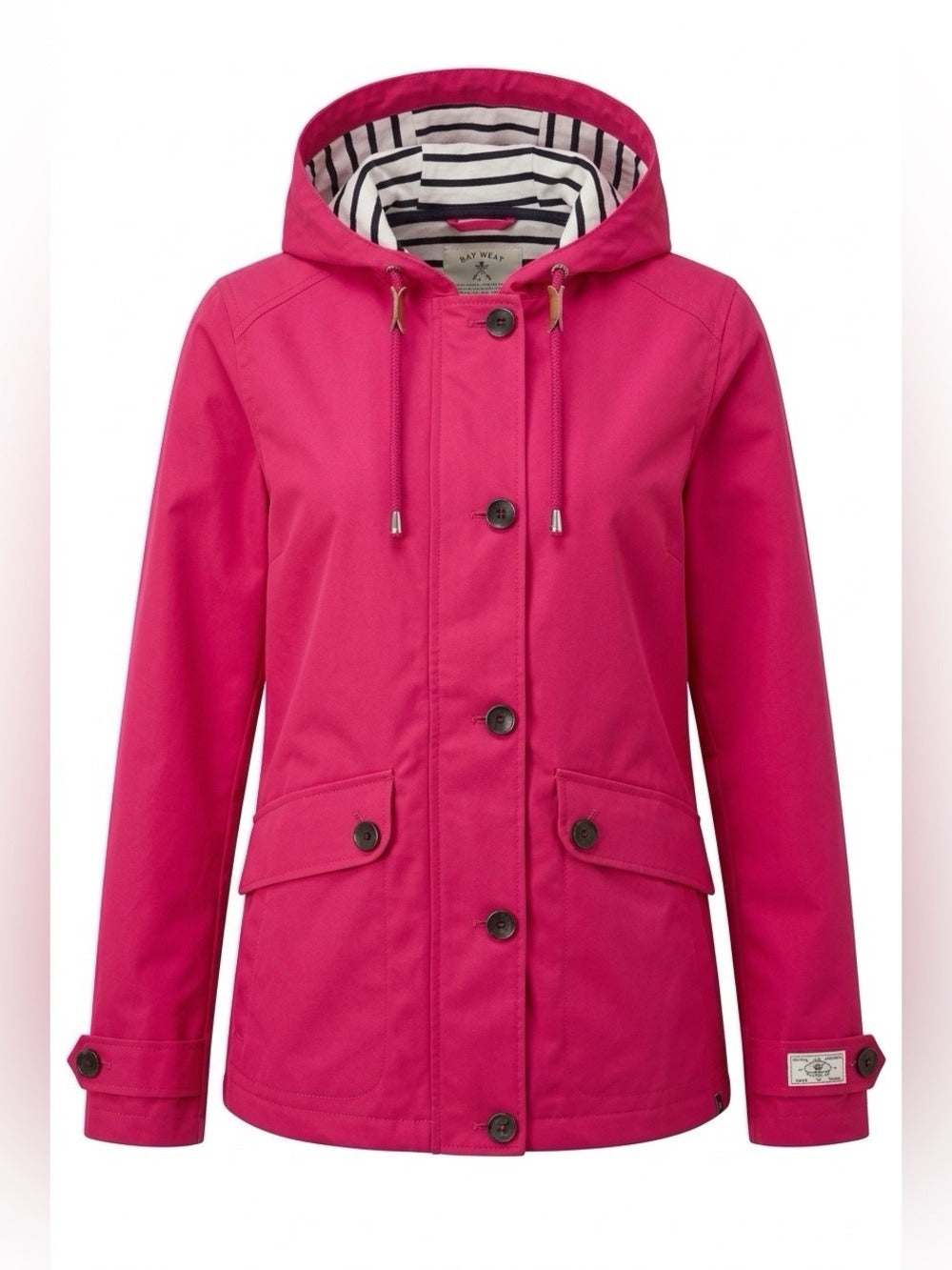 Joules Rain Jacket Women Pink Good Waterproof Hooded - size 6 - Image 1