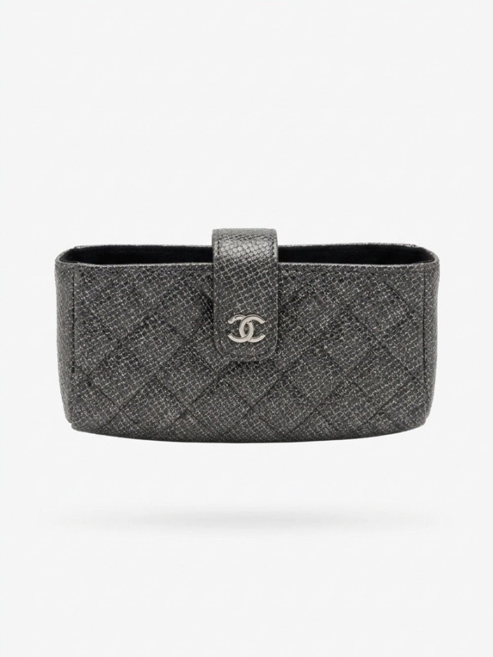 Chanel Black Shimmering Quilted Leather CC Phone Pouch 🌟 - Image 1
