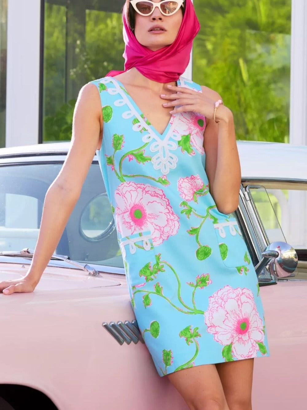Lilly Pulitzer Sidonie Floral Stretch Shift Minidress - size 4 - Image 3