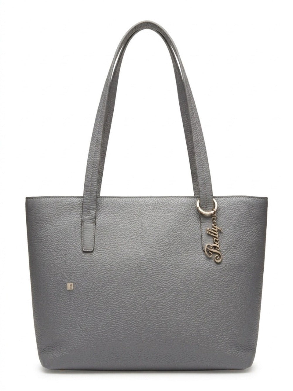 Bally Grey Pebbled Vintage Leather Tote Shoulder Bag - Image 1