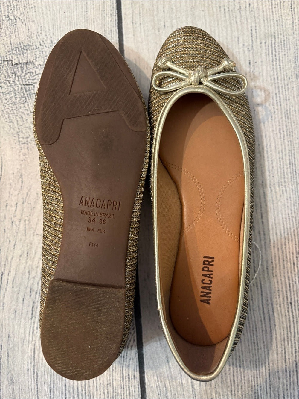 AnaCapri gold flats - size 5.5 🌟 - Image 3