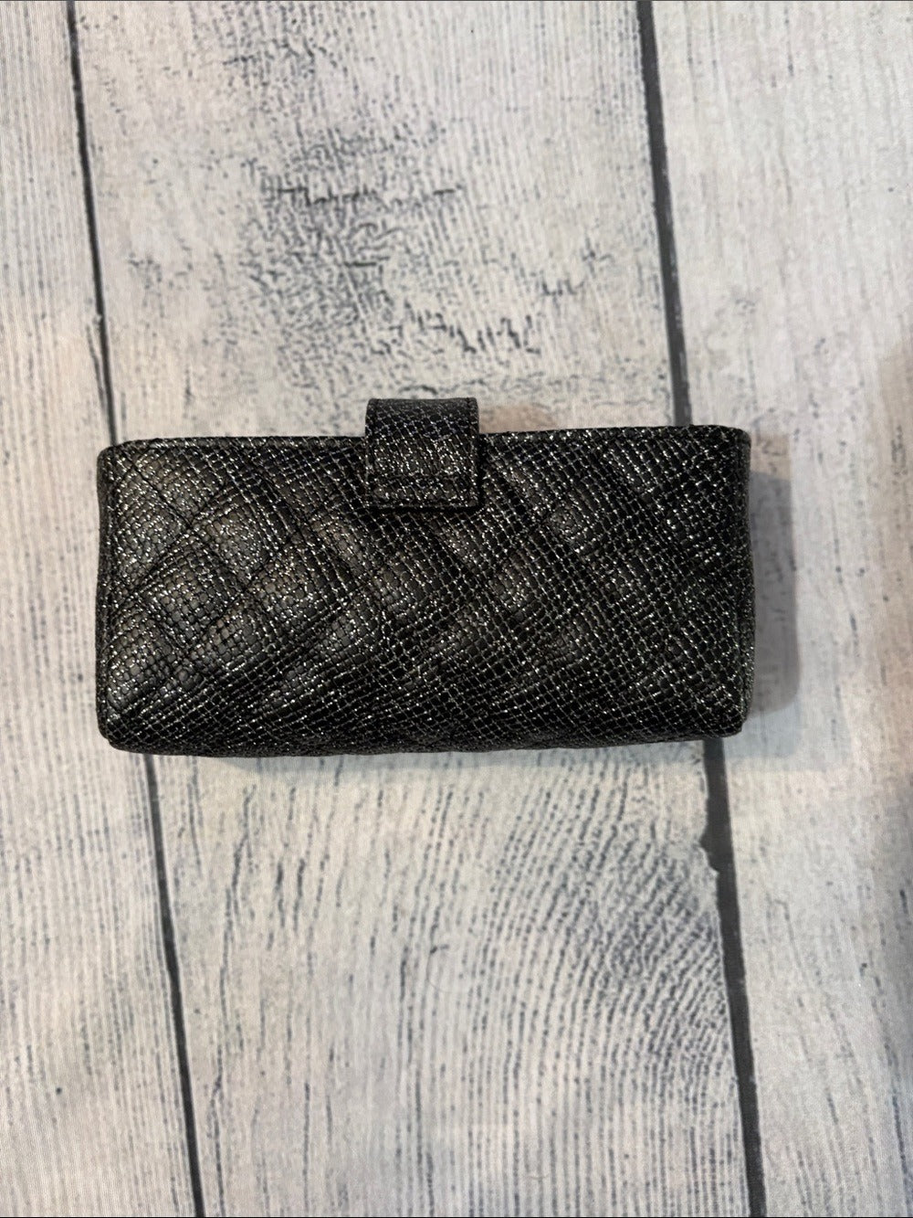 Chanel Black Shimmering Quilted Leather CC Phone Pouch 🌟 - Image 3