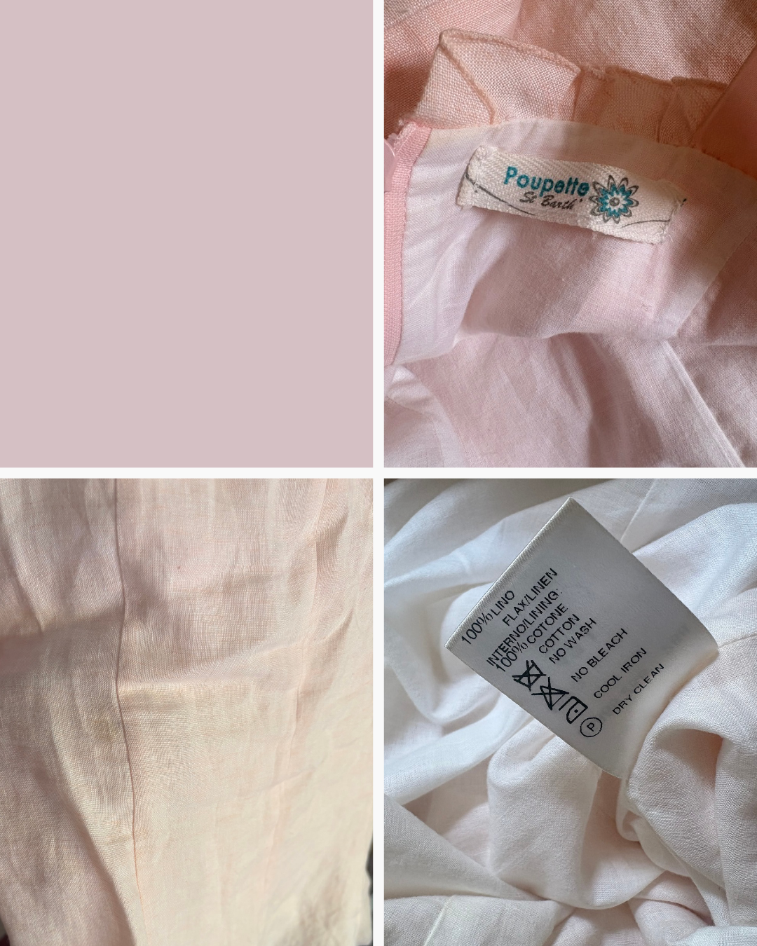Poupette St. Barth Linen Vintage Dress - 8 - Image 3