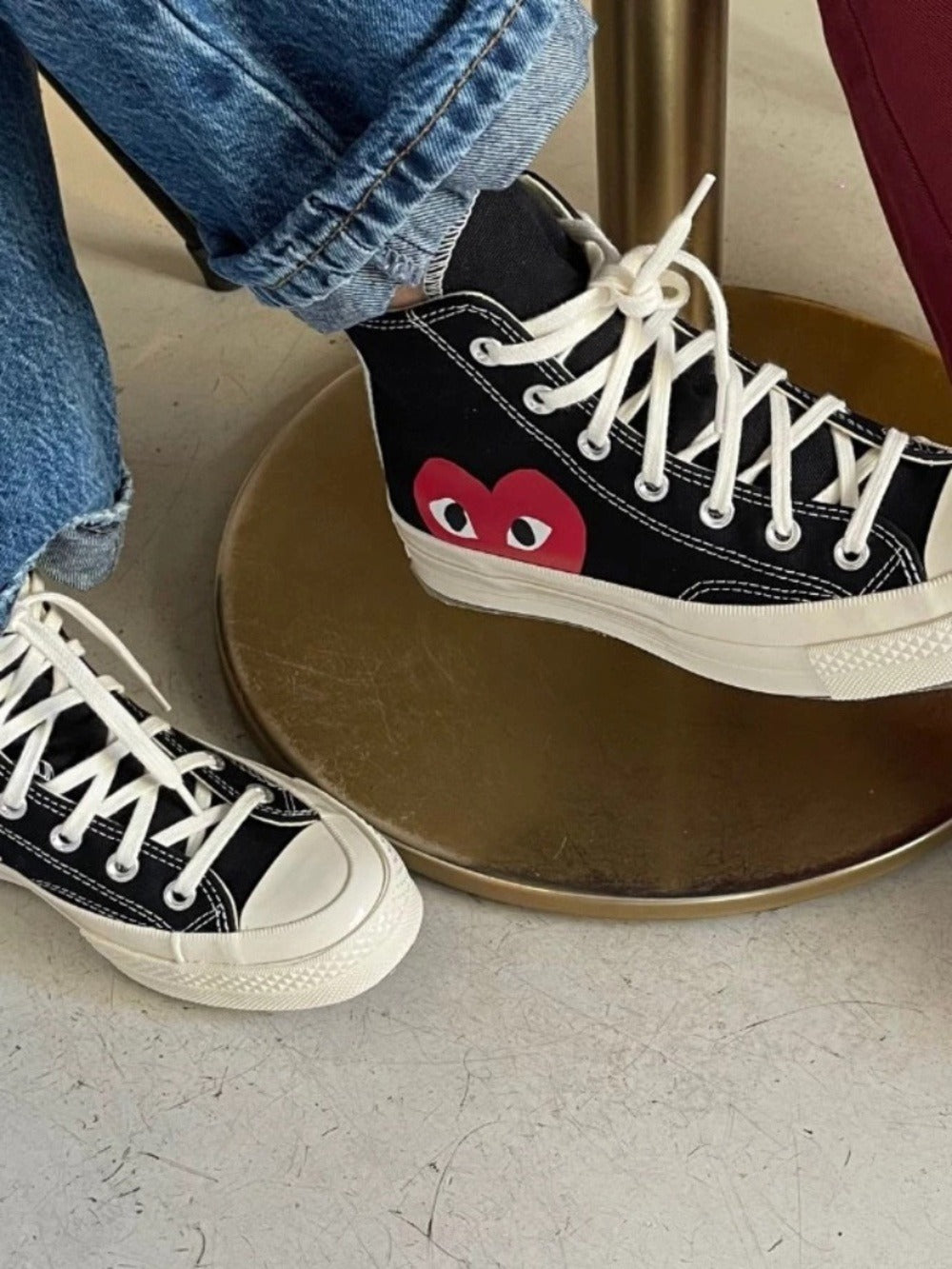Comme Des Garçons Play x Converse high-top Sneakers - size 6 men or 8 women - Image 3