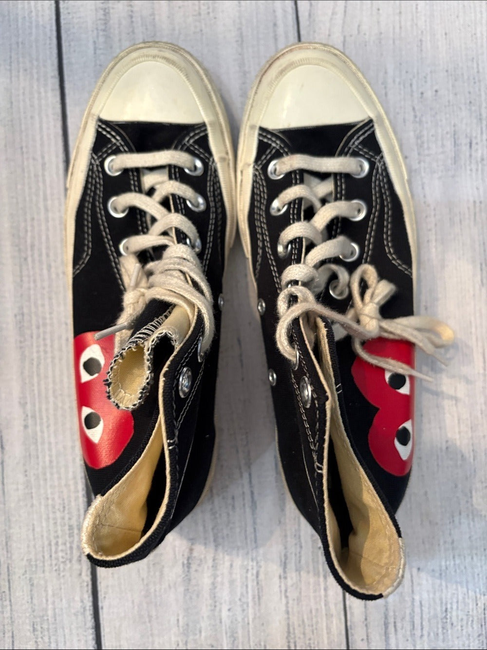 Comme Des Garçons Play x Converse high-top Sneakers - size 6 men or 8 women - Image 5