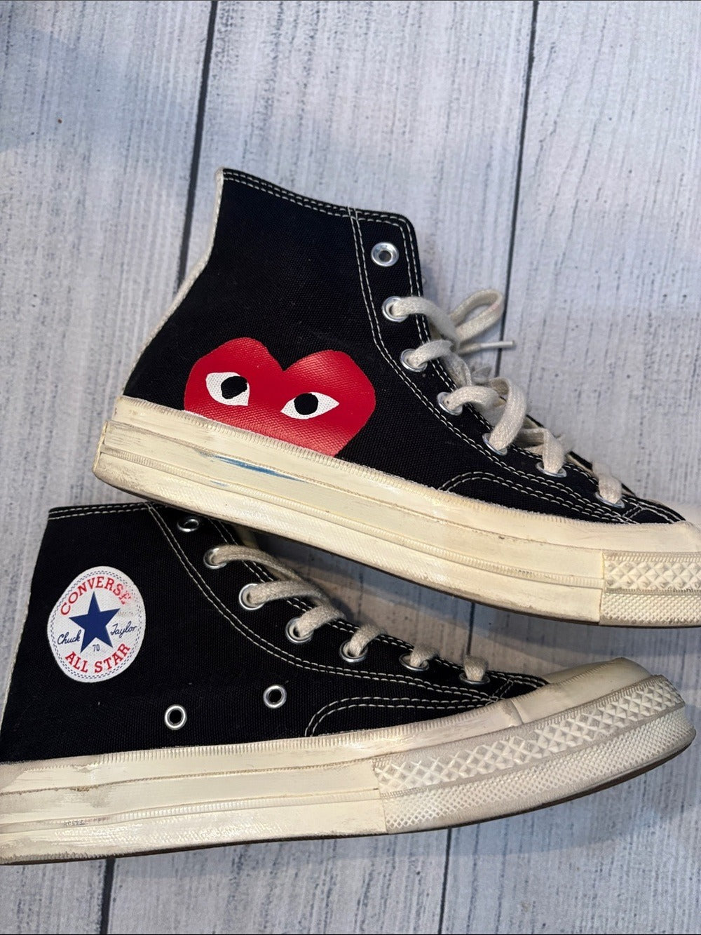 Comme Des Garçons Play x Converse high-top Sneakers - size 6 men or 8 women - Image 6
