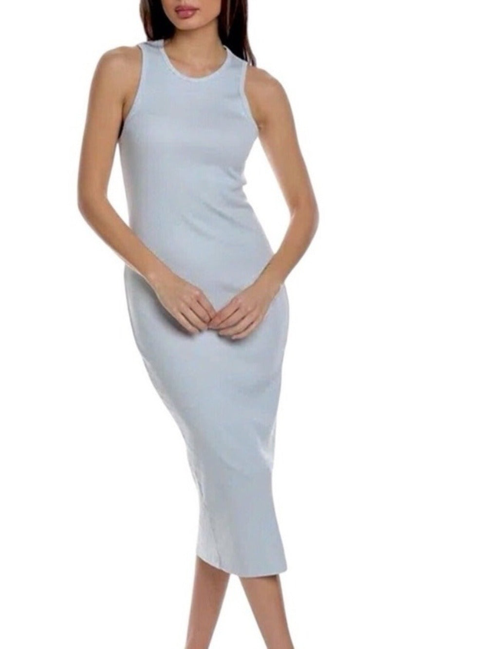 Standard James Perse Powder Blue Soft Cotton Ribbed Bodycon Dress - size 2 (M) - Image 1