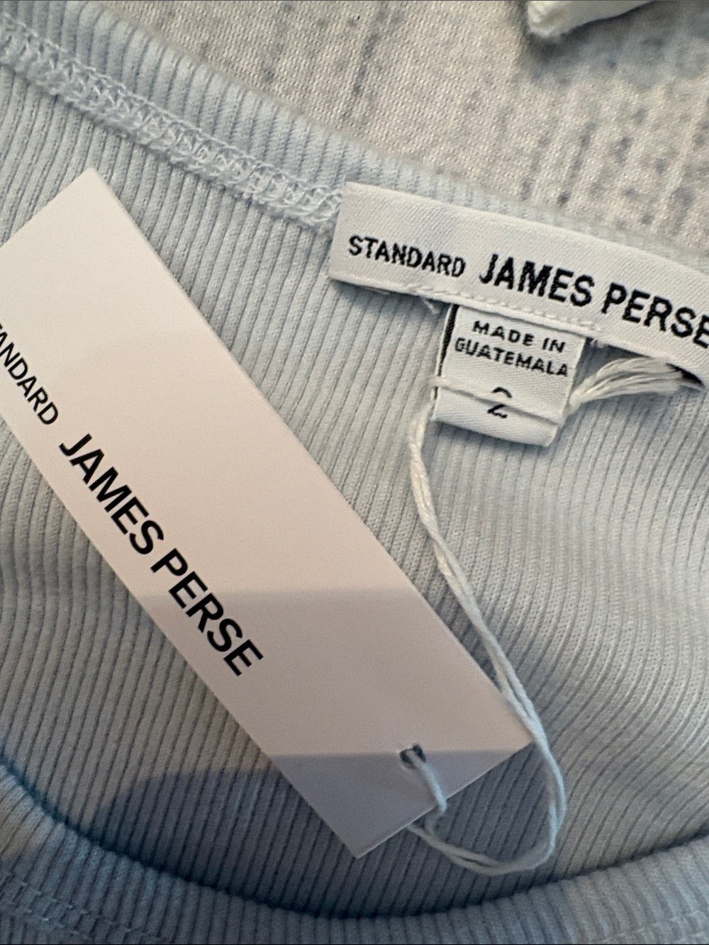 Standard James Perse Powder Blue Soft Cotton Ribbed Bodycon Dress - size 2 (M) - Image 3