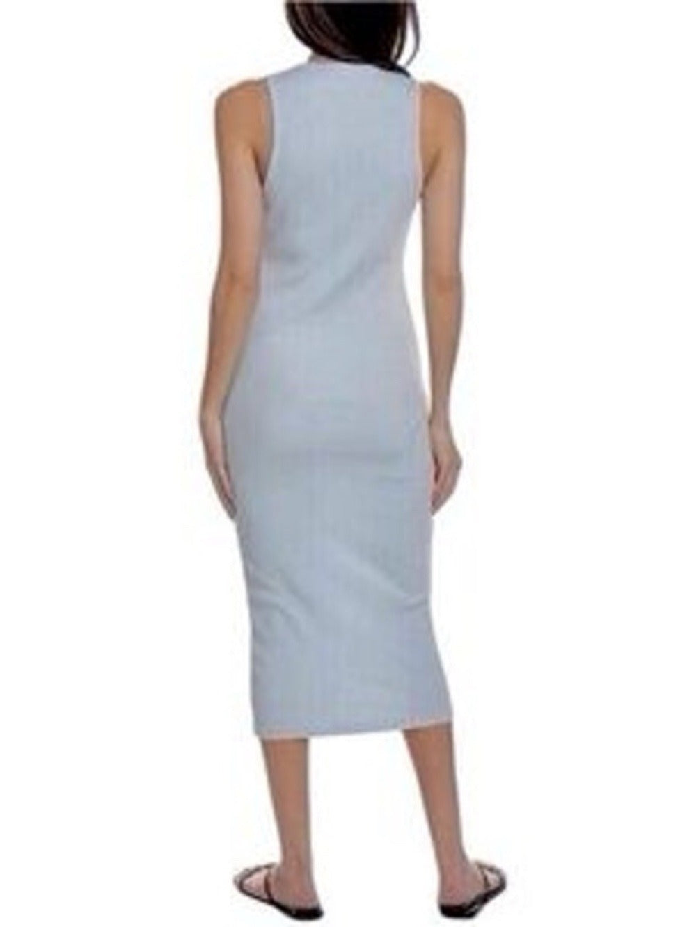 Standard James Perse Powder Blue Soft Cotton Ribbed Bodycon Dress - size 2 (M) - Image 2