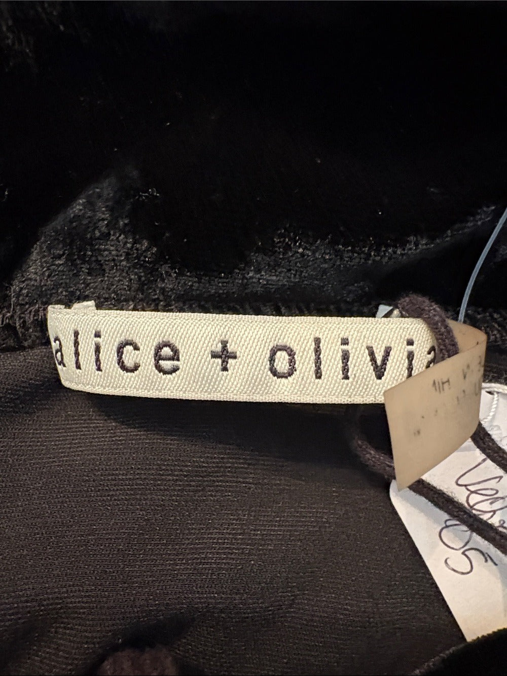 Alice + Olivia Black Velvet Hoodie Dress - S 🌟 - Image 2