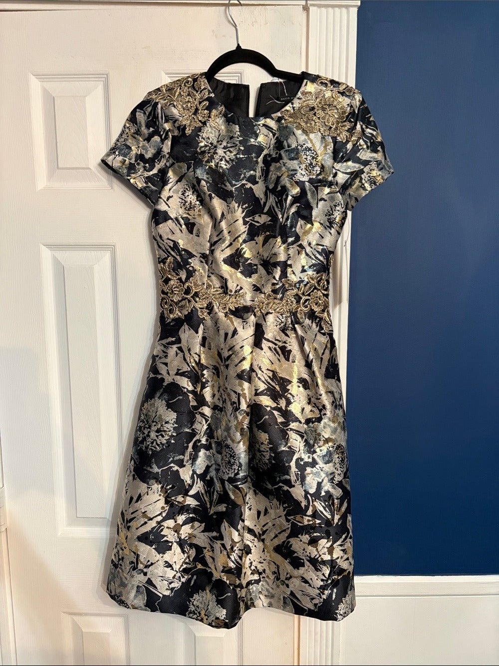 NWT David Meister Metallic Jacquard Dress - 2 🌟 - Image 3