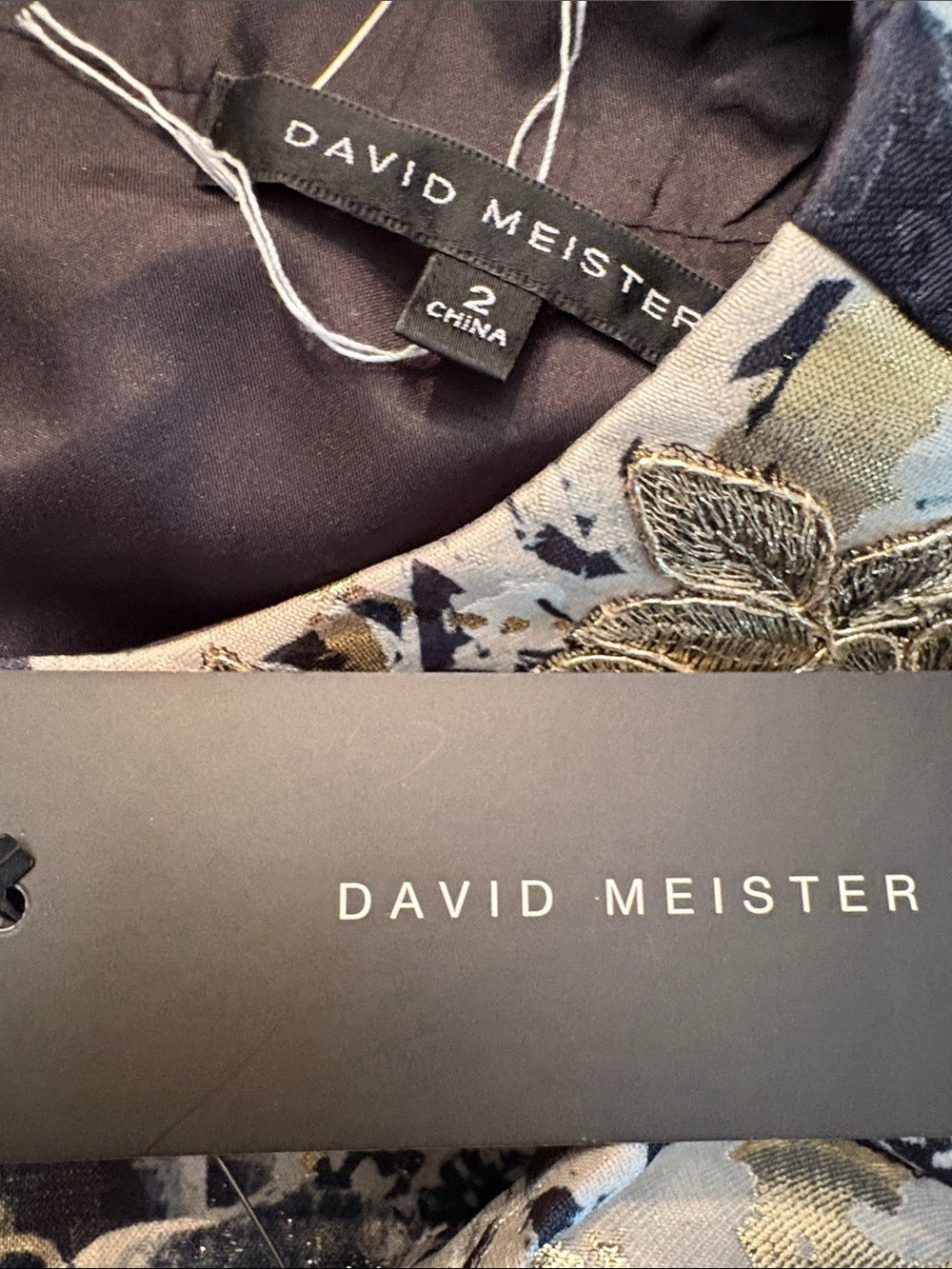 NWT David Meister Metallic Jacquard Dress - 2 🌟 - Image 2