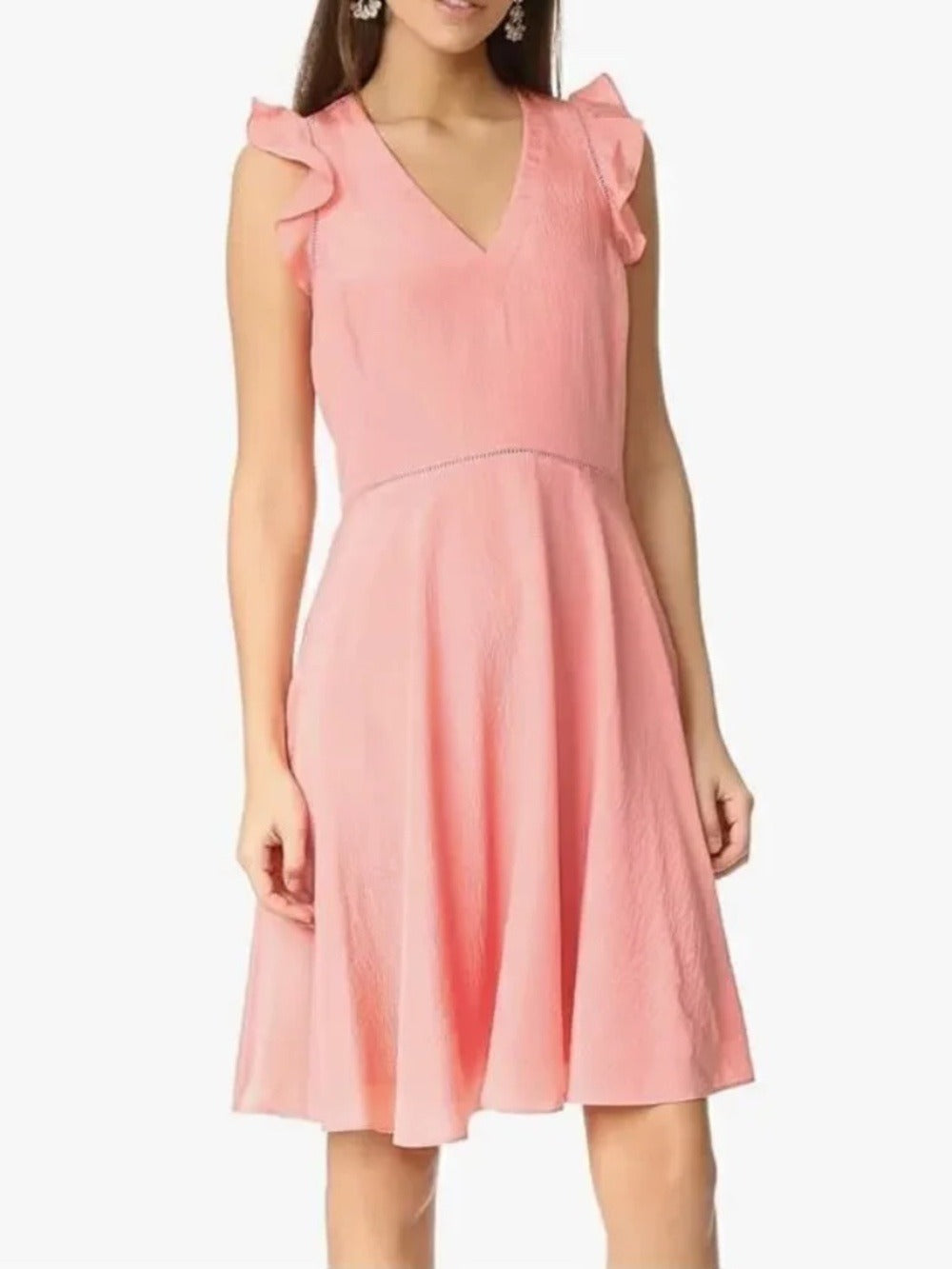 Rebecca Taylor Silk Flutter A-Line Dress - size 6 - Image 1