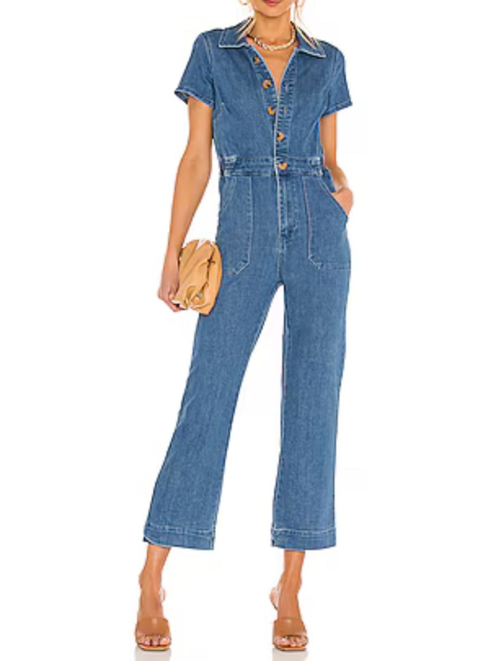Show Me Your Mumu Emery Jumpsuit French Blue - size small - Image 1