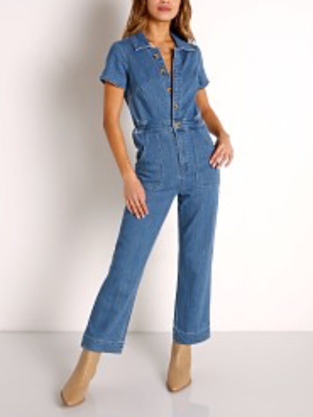 Show Me Your Mumu Emery Jumpsuit French Blue - size small - Image 3