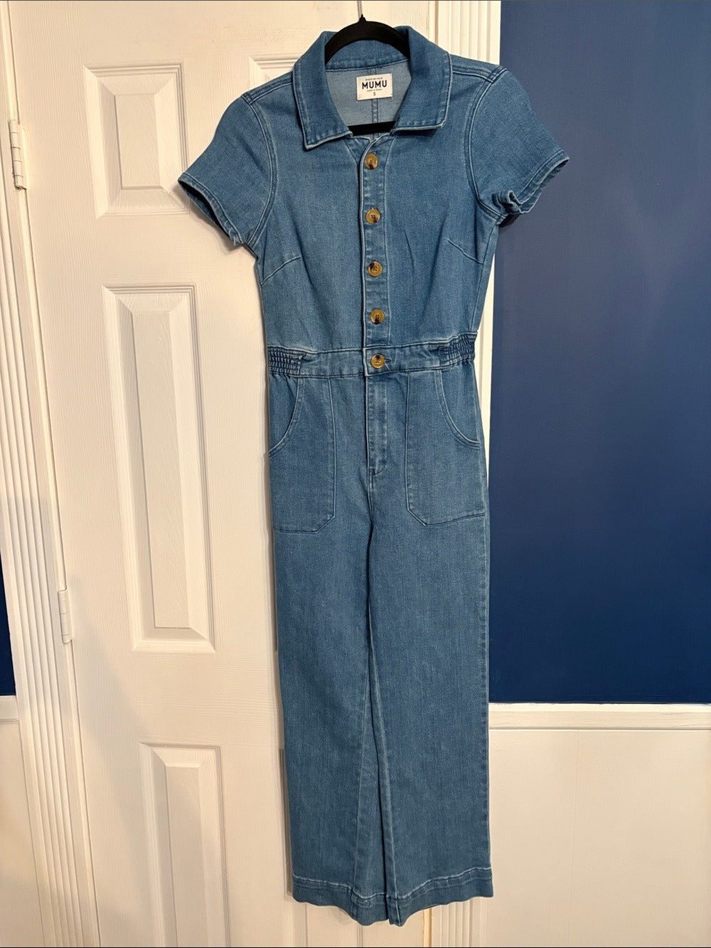 Show Me Your Mumu Emery Jumpsuit French Blue - size small - Image 5