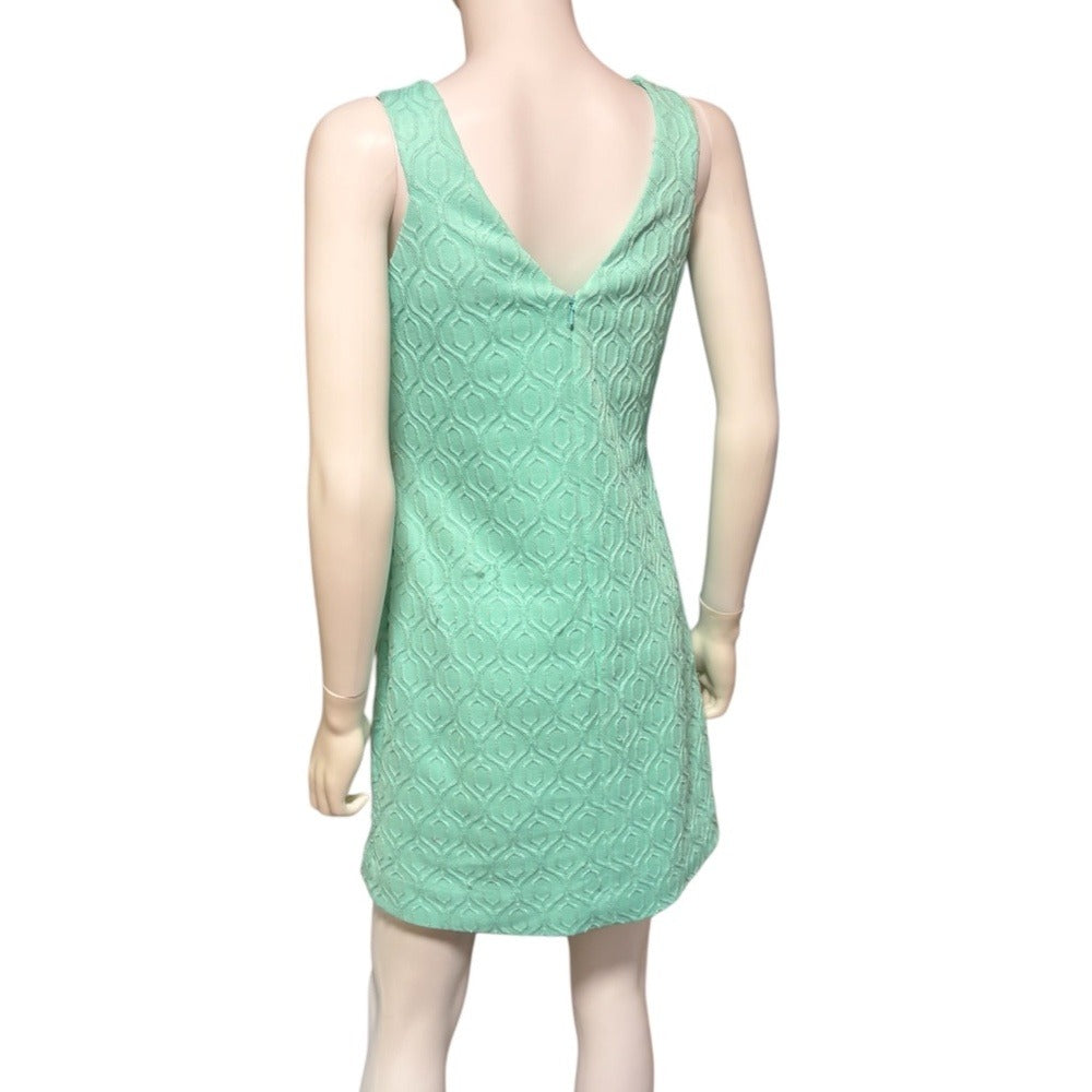 Lilly Pulitzer mango retro knit jacquard tropical green dress - size Large - Image 2