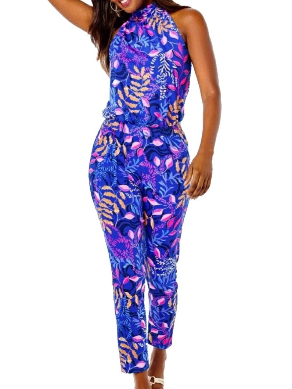 Lilly Pulitzer Wyota Jumpsuit Borealis Blue - size M - Image 1